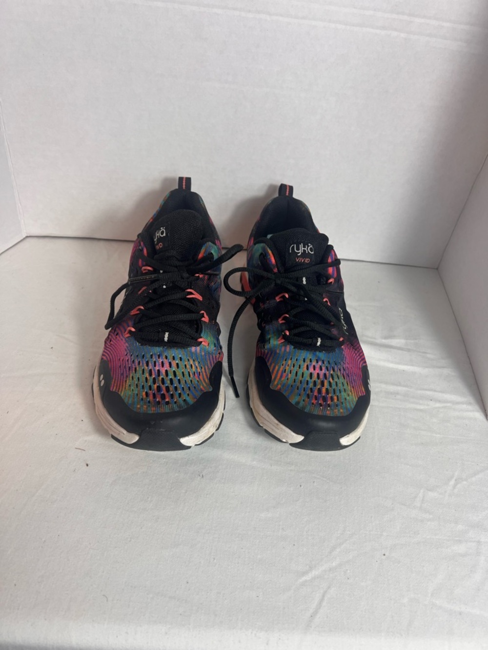 Ryka Black Multicolor Mesh Athletic Walking Sneakers - Picture 3 of 12